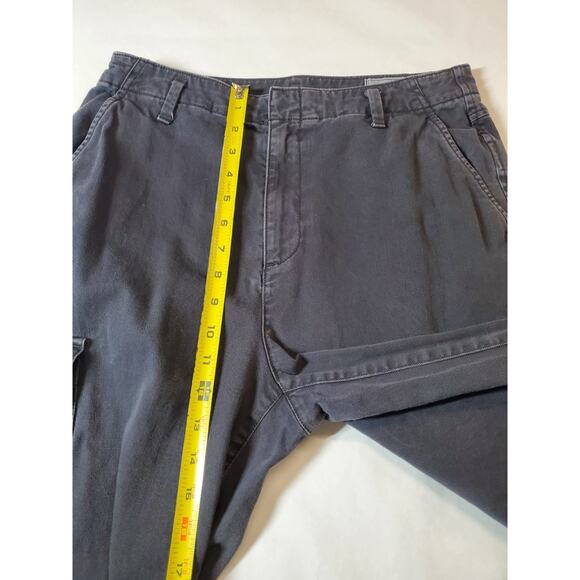 Gap Womens 8 Pants LOOSE KHAKI CARGO‎ Utility 100% Cotton Wide Leg Muted Black - Picture 10 of 13